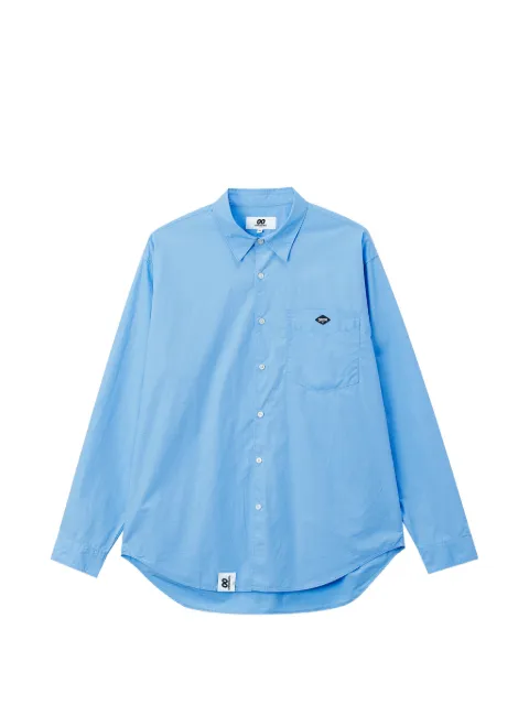 CHOCOOLATE logo-patch buttoned shirt Blue B1XSTM02022X