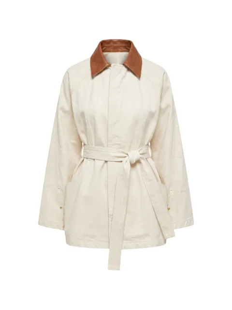 OSSOU Sweep belted jacket Neutrals OS14073DR2505