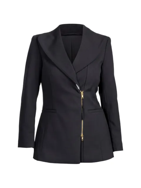 JENNE off-centre zip-fastening jacket Black STY26SSJK29