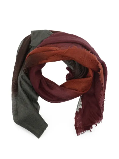 MIRROR IN THE SKY souffle dégradé cashmere scarf Red A420