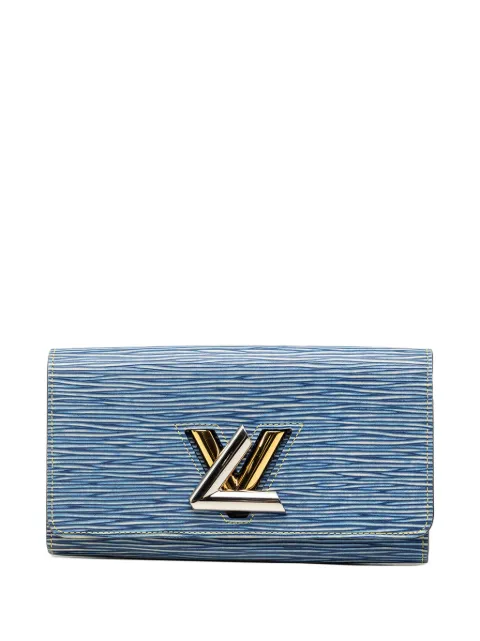 Louis Vuitton Pre-Owned 2015 Epi Denim Twist Wallet long wallets Blue QEOVRYCCAJ903PD6