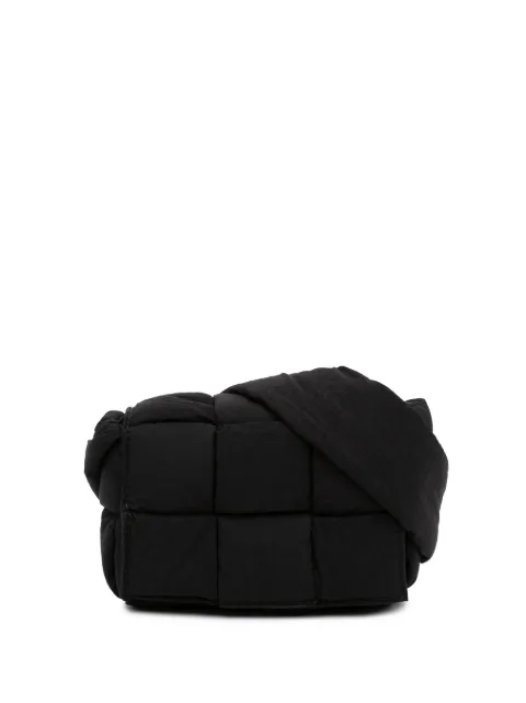 Bottega Veneta Pre-Owned 2012-2026 Candy Nylon Intrecciato Padded Tech Cassette crossbody bag Black XX046TIBX5IHVMO3