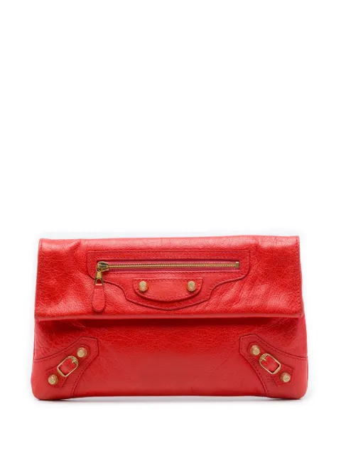 Balenciaga Pre-Owned 2013 Lambskin Motocross Giant 12 Envelope clutch bag Red X390MDKCIV54OMWD