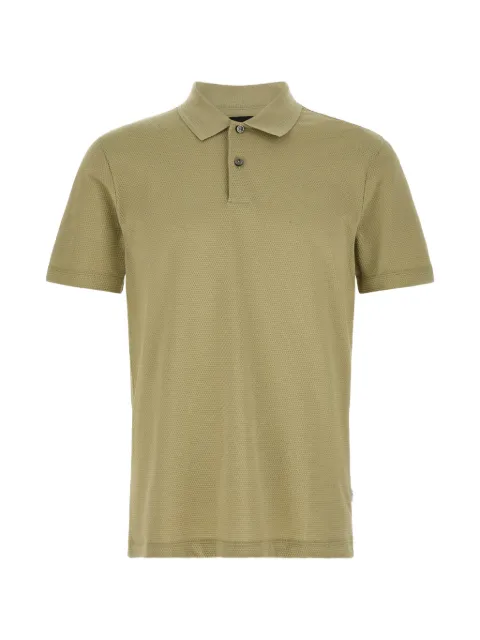 BOSS cotton-blend polo shirt with bubble-structured jacquard Green 50551820