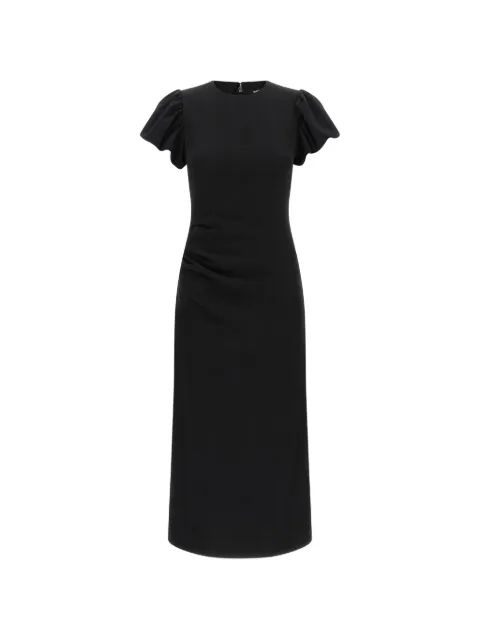 ROTATE BIRGER CHRISTENSEN draped puff-sleeve dress Black 116637100100