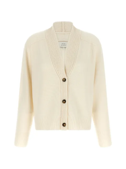 LouLou de Saison Kaia v-neck cashmere cardigan White KAIALDSIVORY