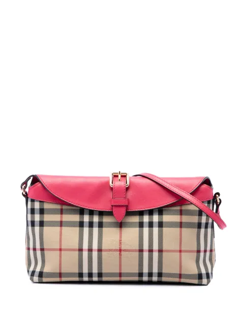 Burberry Pre-Owned 2000-2017 Haymarket Check Canvas Leah crossbody bag Pink JFVZMK2YE03MGOIU