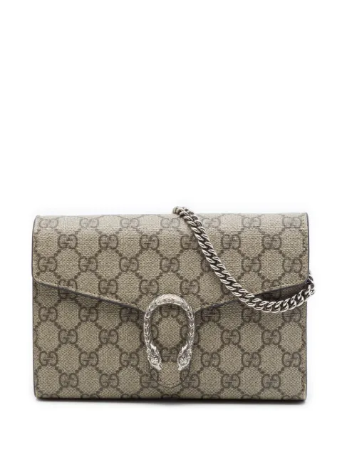 Gucci Pre-Owned 2016-2026 GG Supreme Dionysus Wallet on Chain crossbody bag Neutrals HK24OC2LJIU05FHN