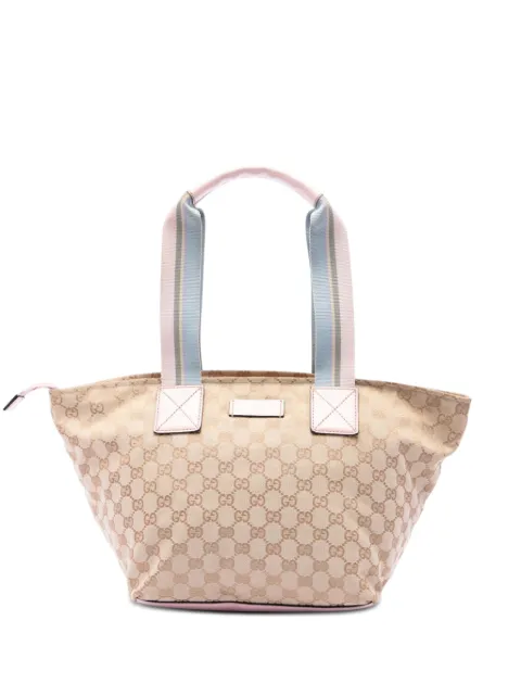 Gucci Pre-Owned 2016-2026 GG Canvas Web tote bag Neutrals 7ZNNAQKTJLMUN0T9