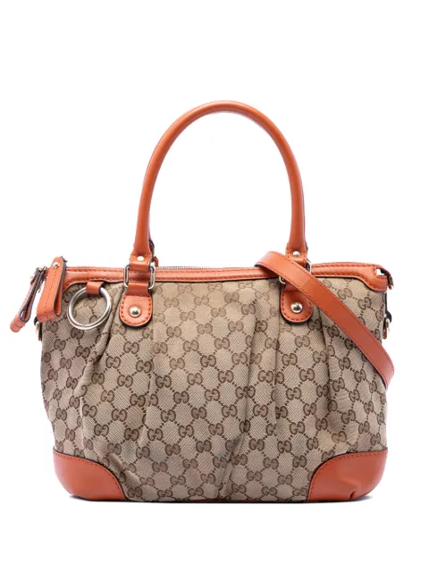 Gucci Pre-Owned 2016-2026 GG Canvas Sukey satchel Orange 1ZIUJCHEGWOFJQHH