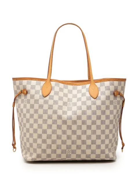 Louis Vuitton Pre-Owned 2010 Damier Azur Neverfull MM tote bag White SBY0IFV9VU0ESIPC