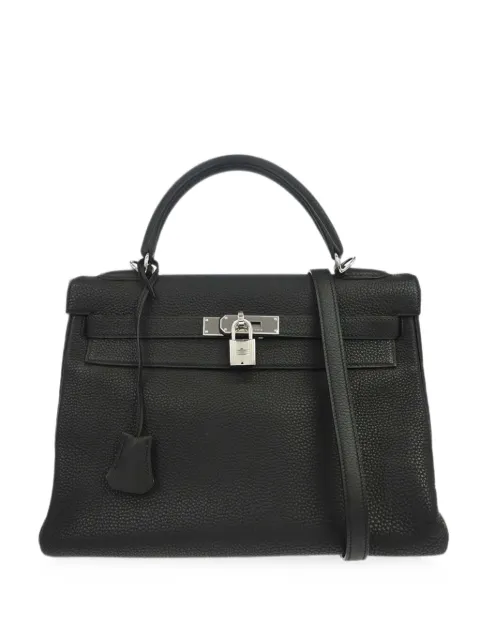 Hermès Pre-Owned 2008 32 Kelly Retourne two-way handbag Black 188605
