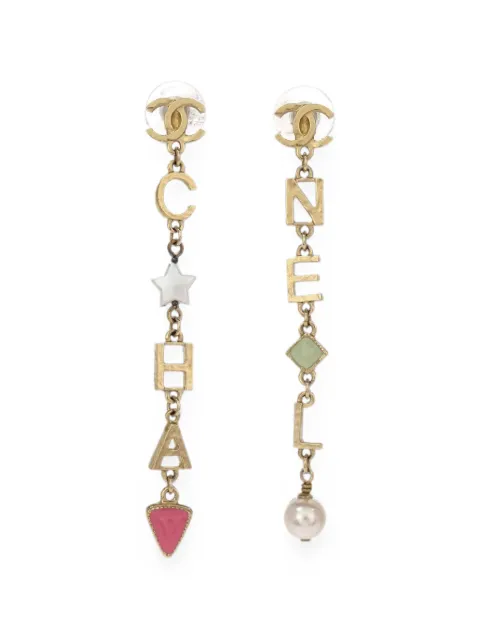 CHANEL Pre-Owned 2019 CC dangle earrings Gold 179322