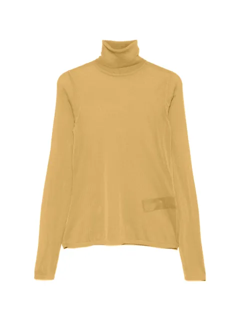 ZIMMERMANN fine-knit roll-neck top Yellow 0227TF26R