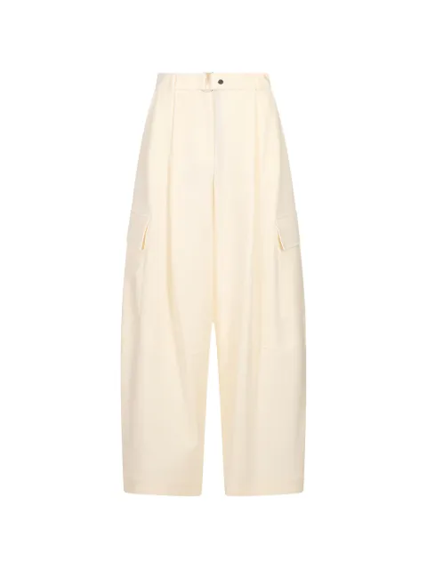 P.A.R.O.S.H. pleated tapered pants White LILIUXYD233025
