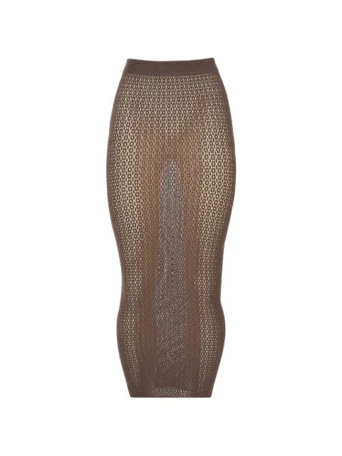 Wolford Daisy net midi skirt Brown 53462