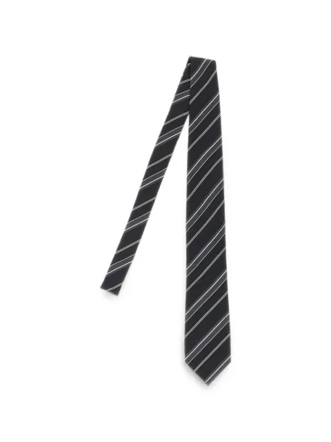 TOM FORD diagonal-striped silk tie Black STE001S0340