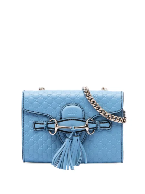 Gucci Pre-Owned 2016-2026 Mini Microguccissima Emily crossbody bag Blue TIUAQZMZRAIBE7EJ