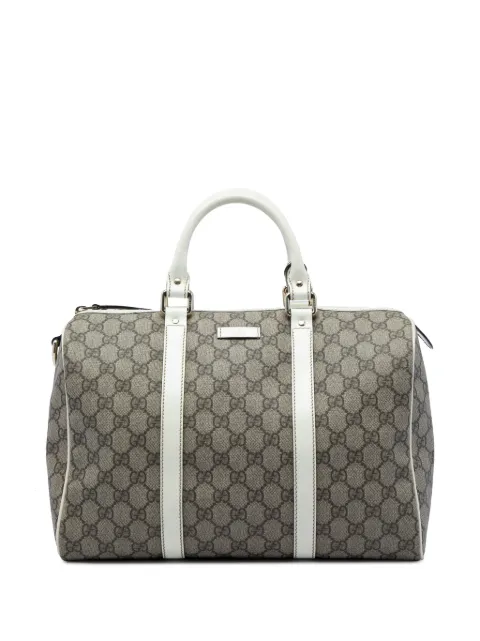 Gucci Pre-Owned 2016-2026 Medium GG Supreme Joy boston bag White UC2RN8KD62W38J6P