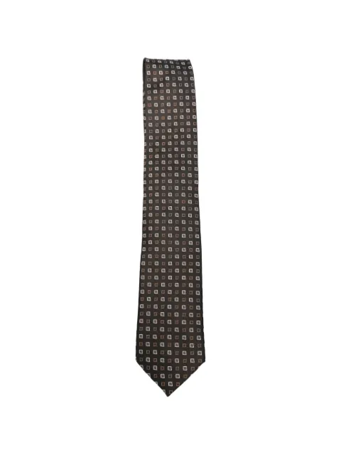 BOSS geometric-pattern tie Brown 50566654