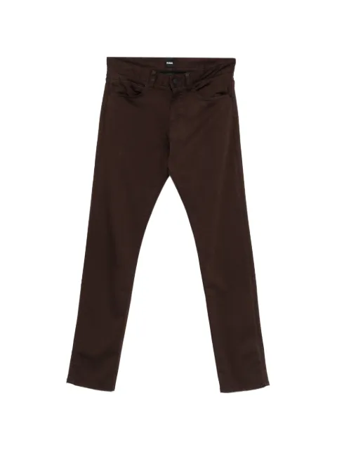 BOSS Delaware slim-fit five-pocket trousers Brown 50553954