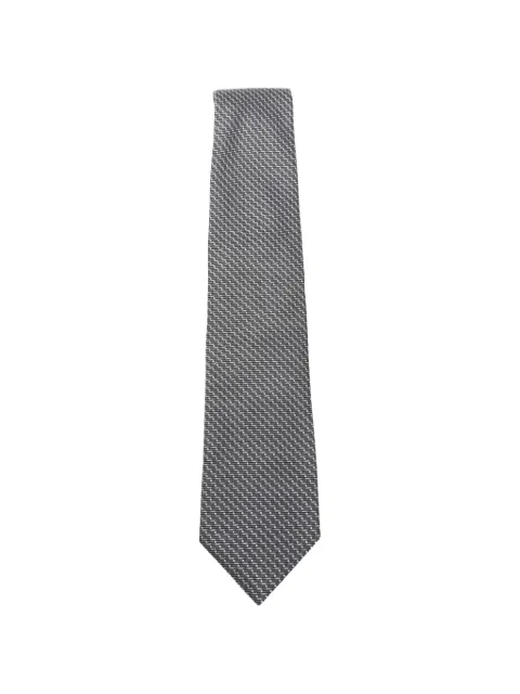 BOSS patterned tie Grey 50566741