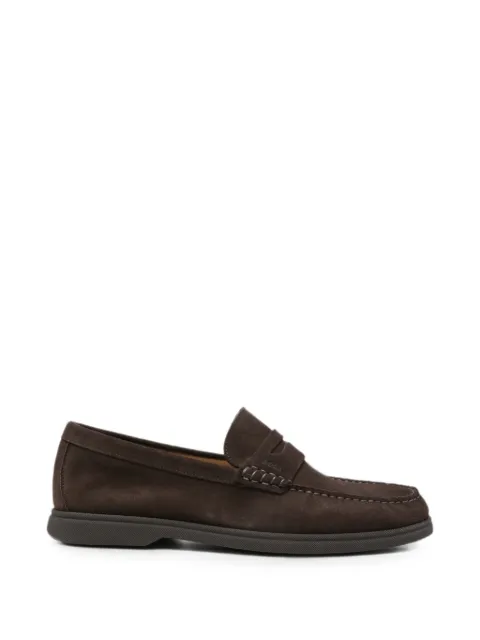 BOSS suede slip-on loafers Brown 50568763