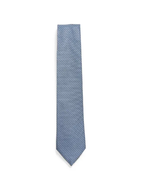 BOSS micro-pattern silk tie Blue 50566741