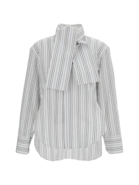 Plan C striped shirt White CMCAF56KB1TC128