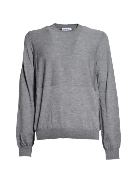 Jil Sander crew-neck ribbed-trim sweater Grey J22GP0111J14610030