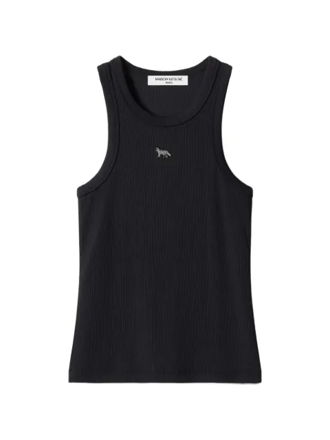 Maison Kitsuné Baby Fox ribbed tank top Black OW00604KA0034