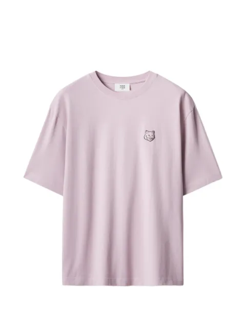 Maison Kitsuné Fox Head patch T-shirt Pink PM00109KJ0119