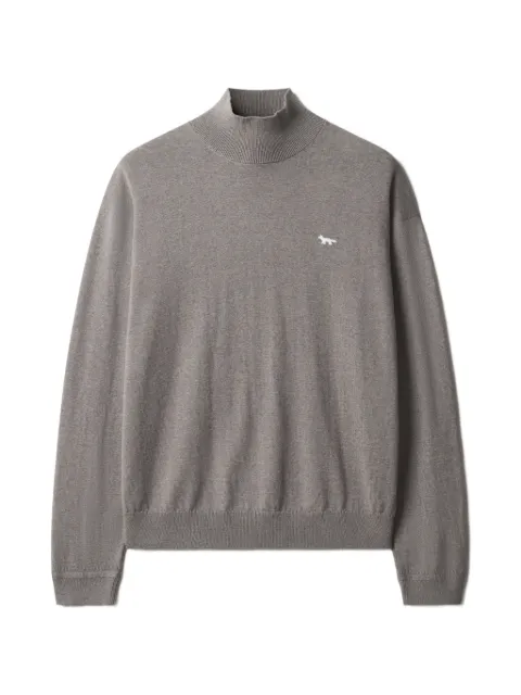 Maison Kitsuné Profile Fox high-neck sweater Grey MRMKJ06KT1220