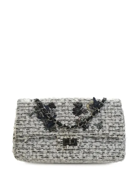 CHANEL Pre-Owned 2010-2011 Mini Tweed Garden Party Reissue 2.55 Double Flap 224 shoulder bag Black J6V3KU5K2Q59AV9Q