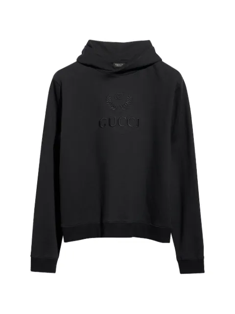 Gucci cashmere jersey sweatshirt with embroidery Black 872238XJH0R