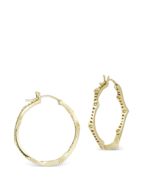 Parulina medium Briar diamond hoop earrings Gold E237YG