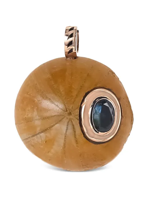 Dezso fossilized sand-dollar aquamarine pendant Pink WDOOVAQE