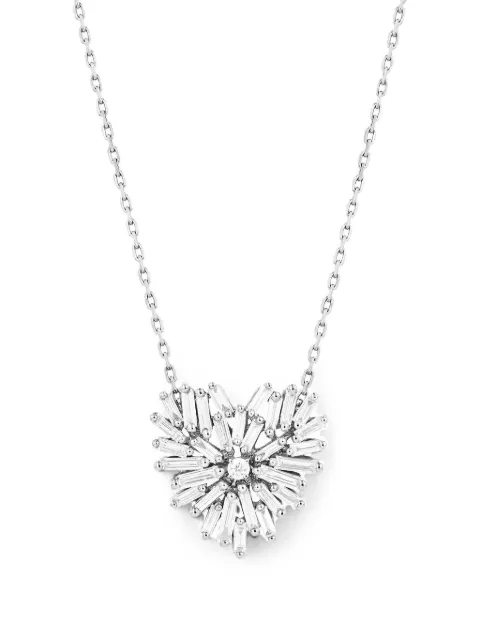Suzanne Kalan diamond heart-pendant necklace Silver BAP275WG