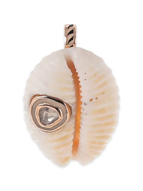 Dezso diamond cowry-shell pendant Pink WCWPKDME