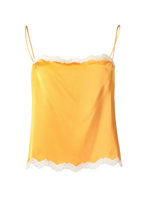 DÔEN Loure lace-trim top Orange 9421142BTANGERINE