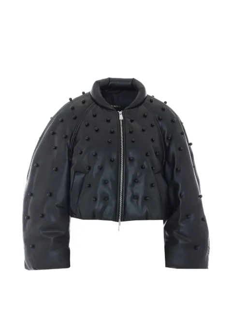 PINKO bead-embellished cropped jacket Black 107550A3GR