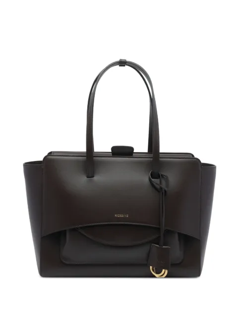 HIDESINS Medium Flap flip-top leather tote bag Brown FL11TRTMR