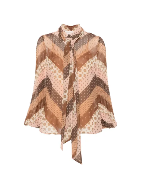 ZIMMERMANN Sunray collard shirt Neutrals 7698TF26R