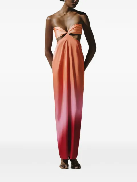 Baobab Riri cutout strapless maxi dress Orange 6130868