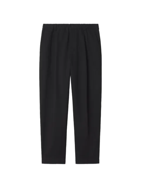 Maison Kitsuné pleated elasticated-waistband trousers Black MRMWP08WW9137
