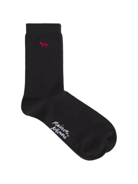 Maison Kitsuné Profile Fox socks Black MRUAS02KT1248