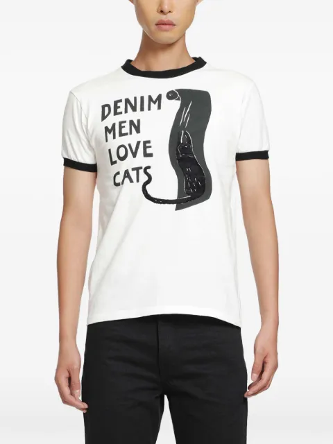 KAPITAL graphic-print ringer T-shirt White K2603SC082