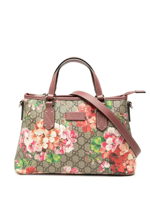 Gucci Pre-Owned 2000-2015 GG Supreme Blooms Zippered Tote satchel Neutrals E7E4R1K6JM33N94S