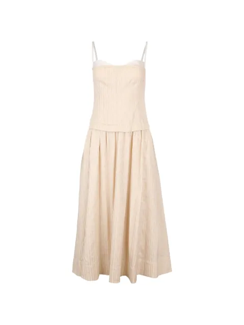 SIMKHAI Quinlin bustier midi dress Neutrals 4261225NSBROWN