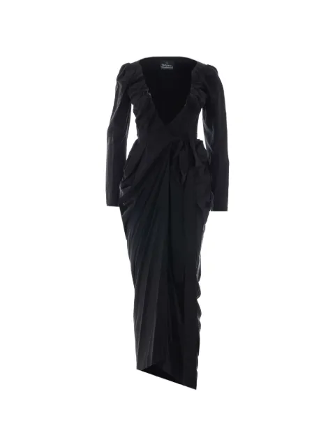 Vivienne Westwood Kendall draped wrap dress Black 110103AMW01IP